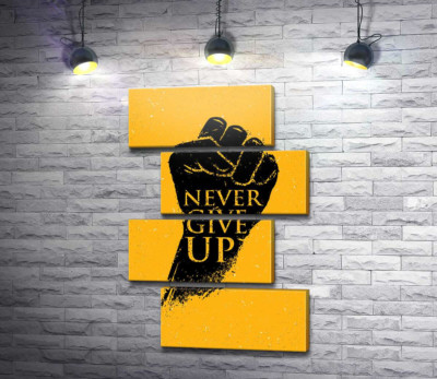 Модульная картина "Мотивационная надпись: "Never Give Up""