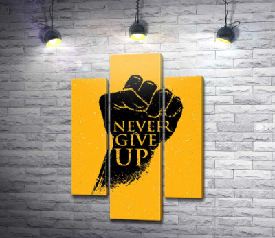 Модульная картина "Мотивационная надпись: "Never Give Up""
