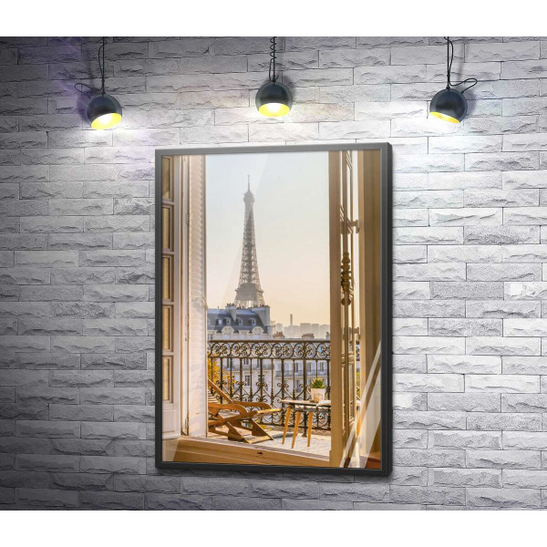 Завтрак в Париже с видом на Эйфелеву башню