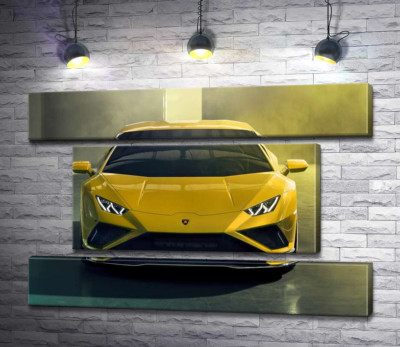Золотий автомобіль Lamborghini Huracan