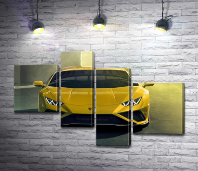 Золотий автомобіль Lamborghini Huracan
