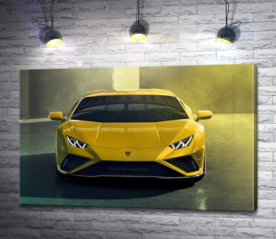 Золотой автомобиль Lamborghini Huracan