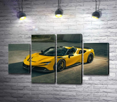 Золотой кабриолет Ferrari SF90 Spider