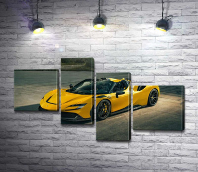 Золотой кабриолет Ferrari SF90 Spider