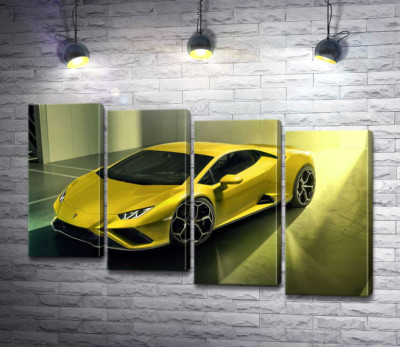 Золотий автомобіль Lamborghini Huracan