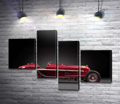 Вінтажний червоний автомобіль Alfa Romeo P3