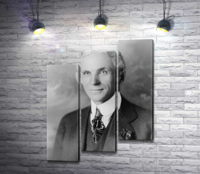Модульна картина "Архівна чорно-біла фотографія Генрі Форда"
