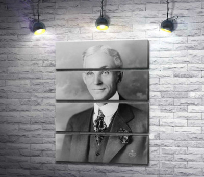 Модульна картина "Архівна чорно-біла фотографія Генрі Форда"