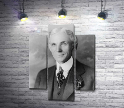 Модульна картина "Архівна чорно-біла фотографія Генрі Форда"