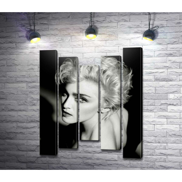 Чарующая Мадонна на черно-белой фотографии