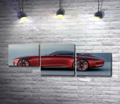Красный автомобиль Mercedes-Maybach Vision 6