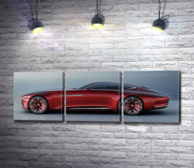 Модульна картина "Червоний автомобіль Mercedes-Maybach Vision 6"