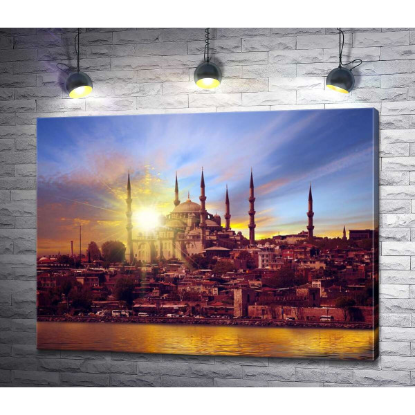 Невероятный рассвет над Голубой мечетью в Стамбуле