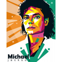Красочный портрет Майкла Джексона