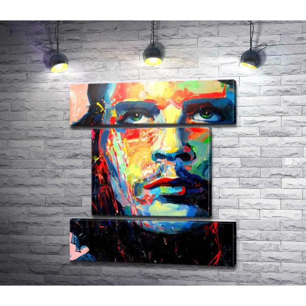 Портрет Че Гевары из ярких пятен