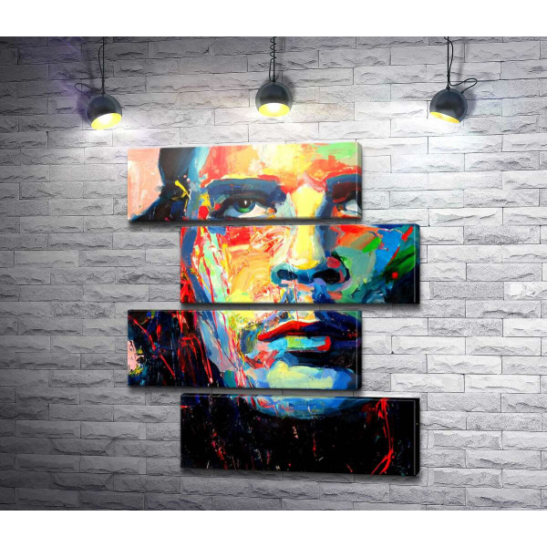 Портрет Че Гевары из ярких пятен