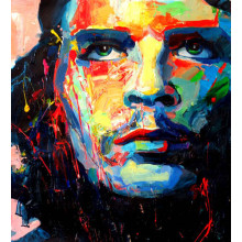 Портрет Че Гевари з яскравих плям