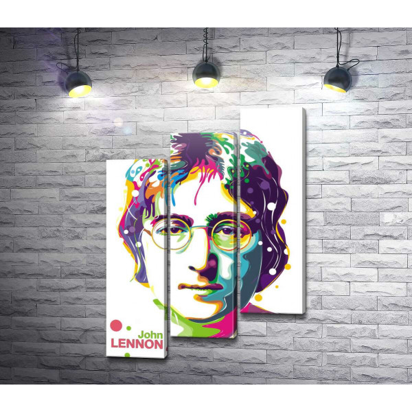 Портрет Джона Леннона в ярких красках