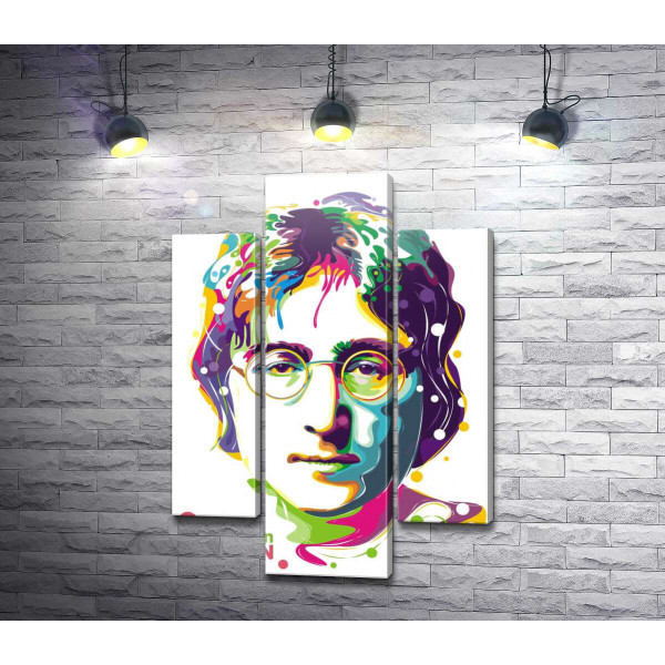 Портрет Джона Леннона в яскравих фарбах