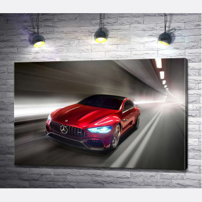 Червоний автомобіль Mercedes-Benz AMG GT