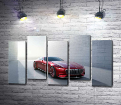 Червоний автомобіль Mercedes-Maybach Vision 6