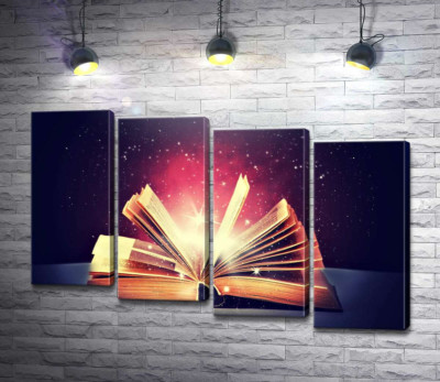 Модульна картина "Відкрита магічна книга"