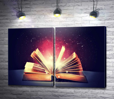 Модульна картина "Відкрита магічна книга"