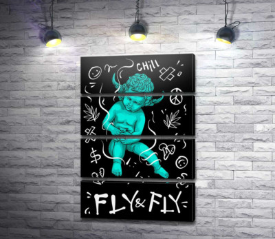 Модульная картина "Урбан ангел Fly&amp;Fly"