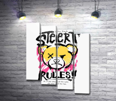 Модульная картина "Граффити Street Rules"