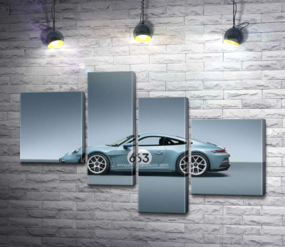 Модульна картина "Витончений спорткар Porsche 911 ST"