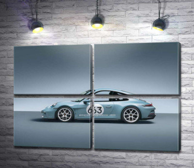 Модульна картина "Витончений спорткар Porsche 911 ST"