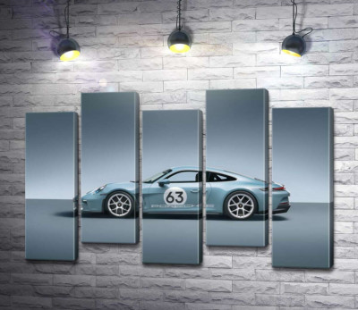 Модульная картина "Изящный спорткар Porsche 911 ST"