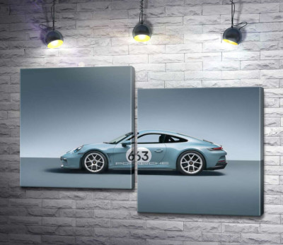 Модульная картина "Изящный спорткар Porsche 911 ST"