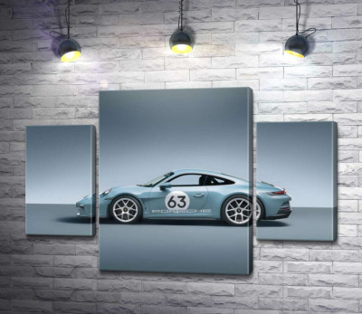 Модульна картина "Витончений спорткар Porsche 911 ST"
