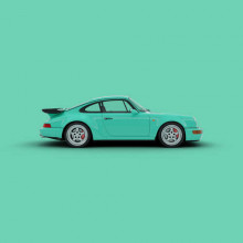 Салатовый Porsche 911