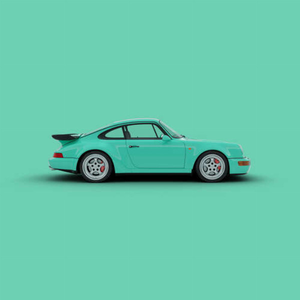 Салатовый Porsche 911