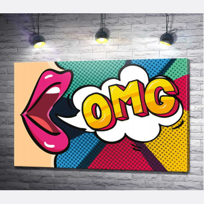 Фраза OMG в облачке