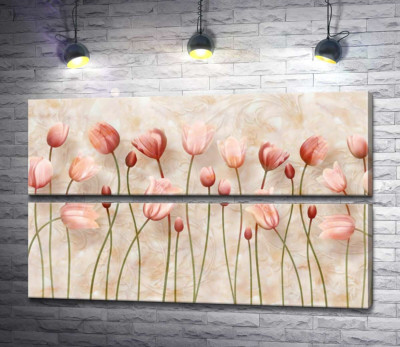 Нежные бутоны тюльпанов в пастельных тонах
