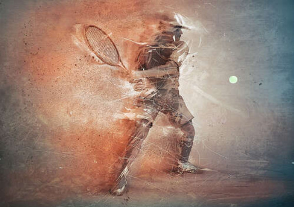 Образ теннисиста, играющего в теннис