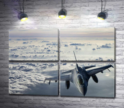 Самолет F-16 Falcon в небе
