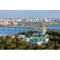 Вид с высоты на киевскую Лавру
