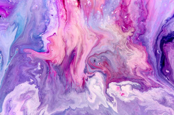 Абстракція барвистих розводів у фіолетово-бузкових тонах