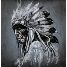 Портрет пожилого индейца