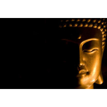 Напівосвітлений образ статуї Будди
