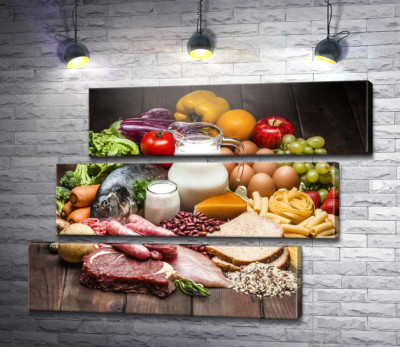 Модульна картина "Натюрморт із продуктів харчування"