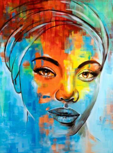Портрет чарівної афро дівчини