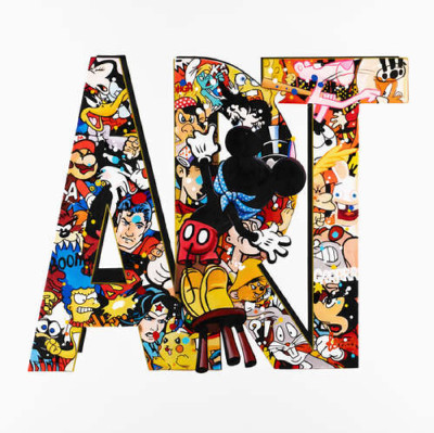 Напис ART і Міккі Маус бомбер