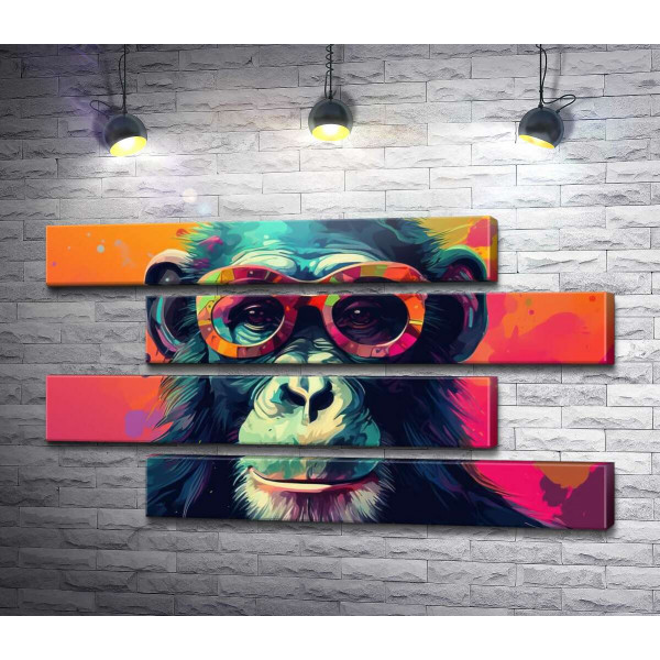 Барвиста мавпа в окулярах