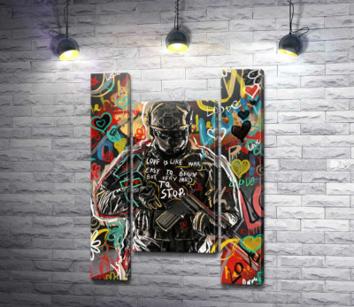 Make love not war: арт солдат