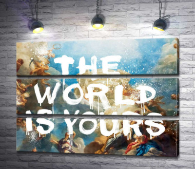 Модульная картина "Мир принадлежит вам - The world is yours"
